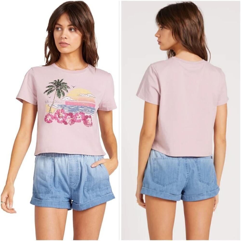 Volcom Stone Yang Crop Graphic Tee sz L